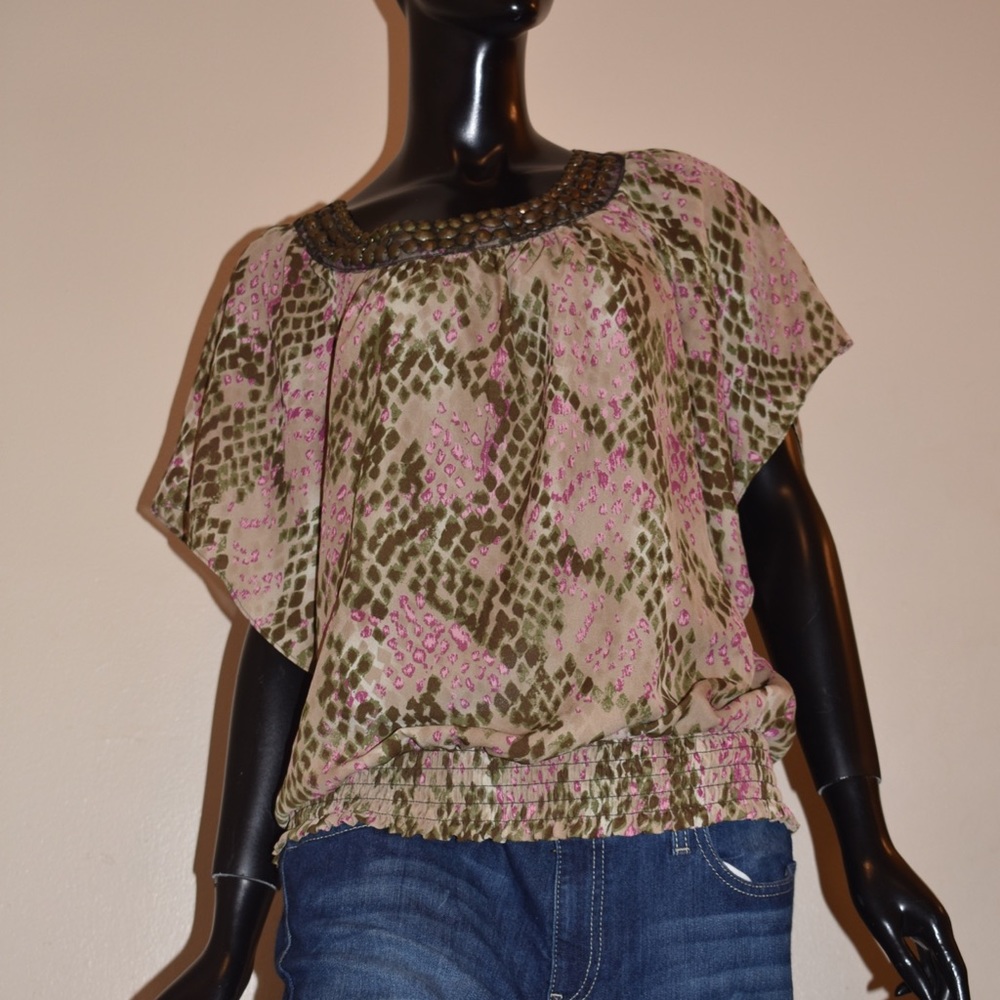 Multicolor Beaded Top